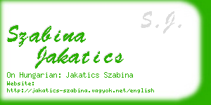 szabina jakatics business card